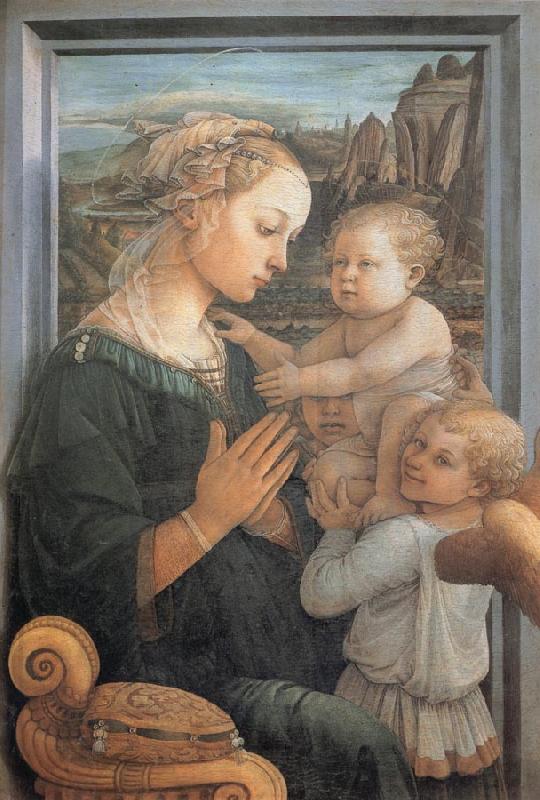 Fra Filippo Lippi Madonna and Child with Two Angels, oil painting picture